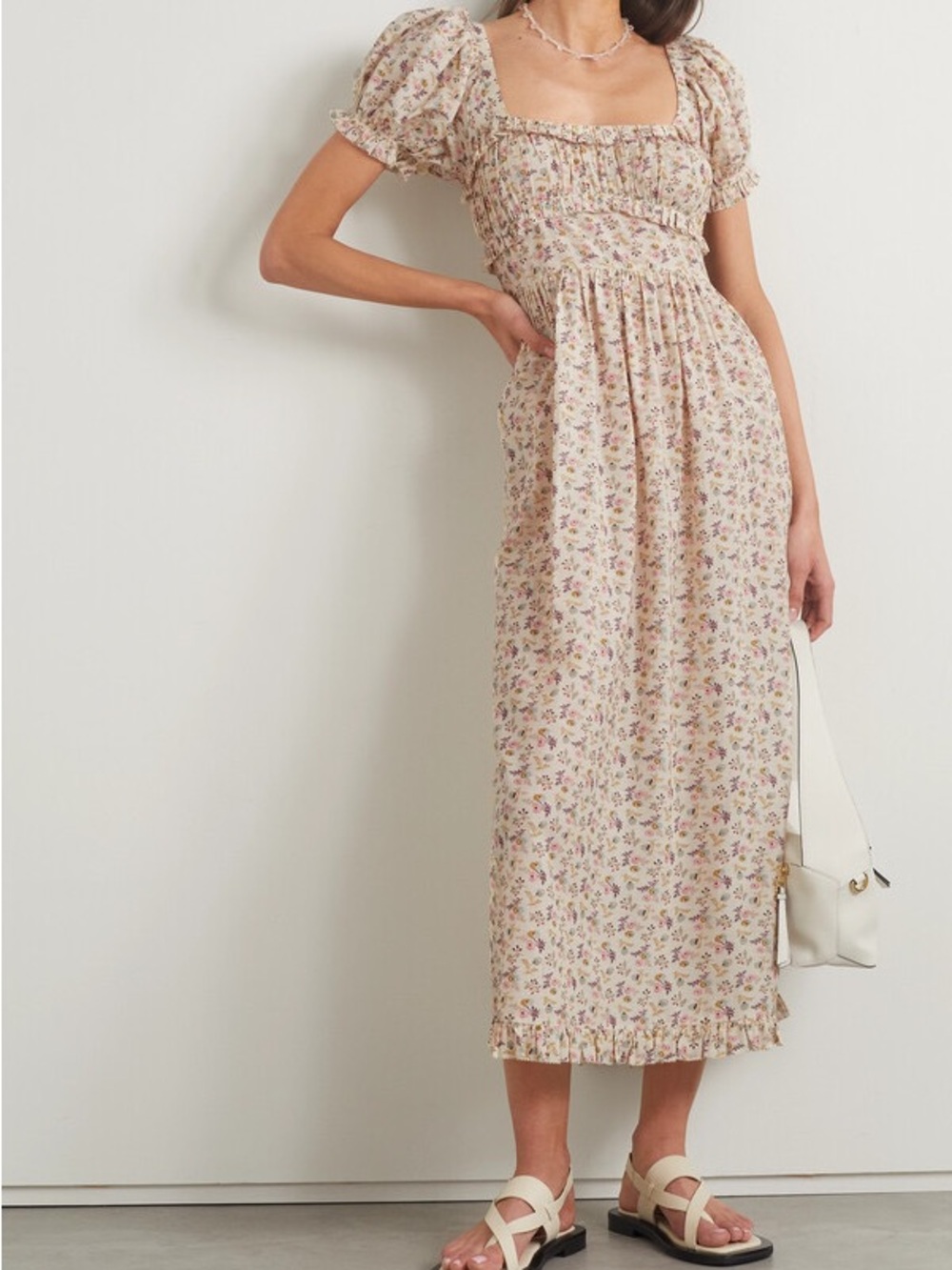 Doen Gia dress in feathered floral
